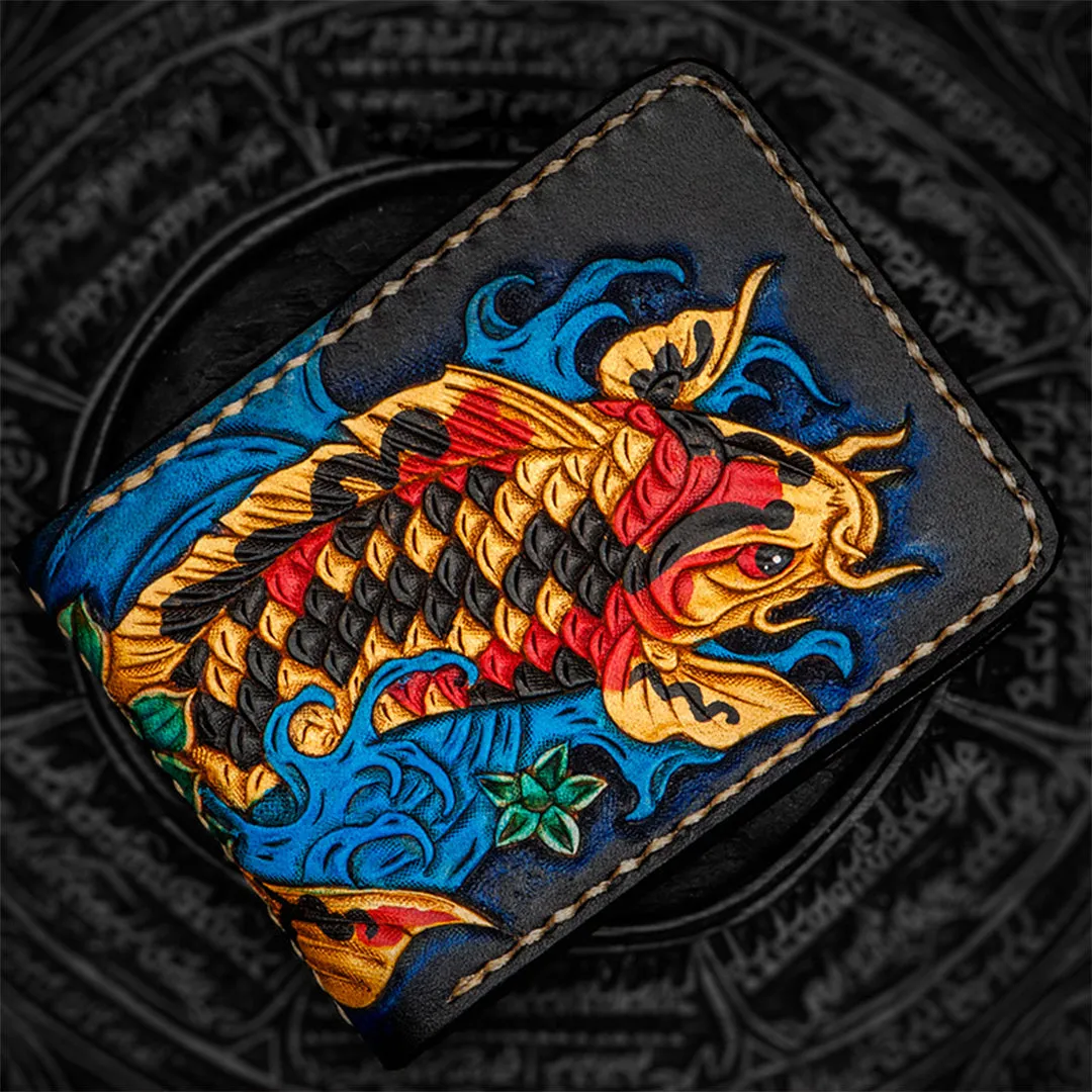 Hundred Ghosts™ Irezumi Japanese Leather Cardholder (20% OFF)