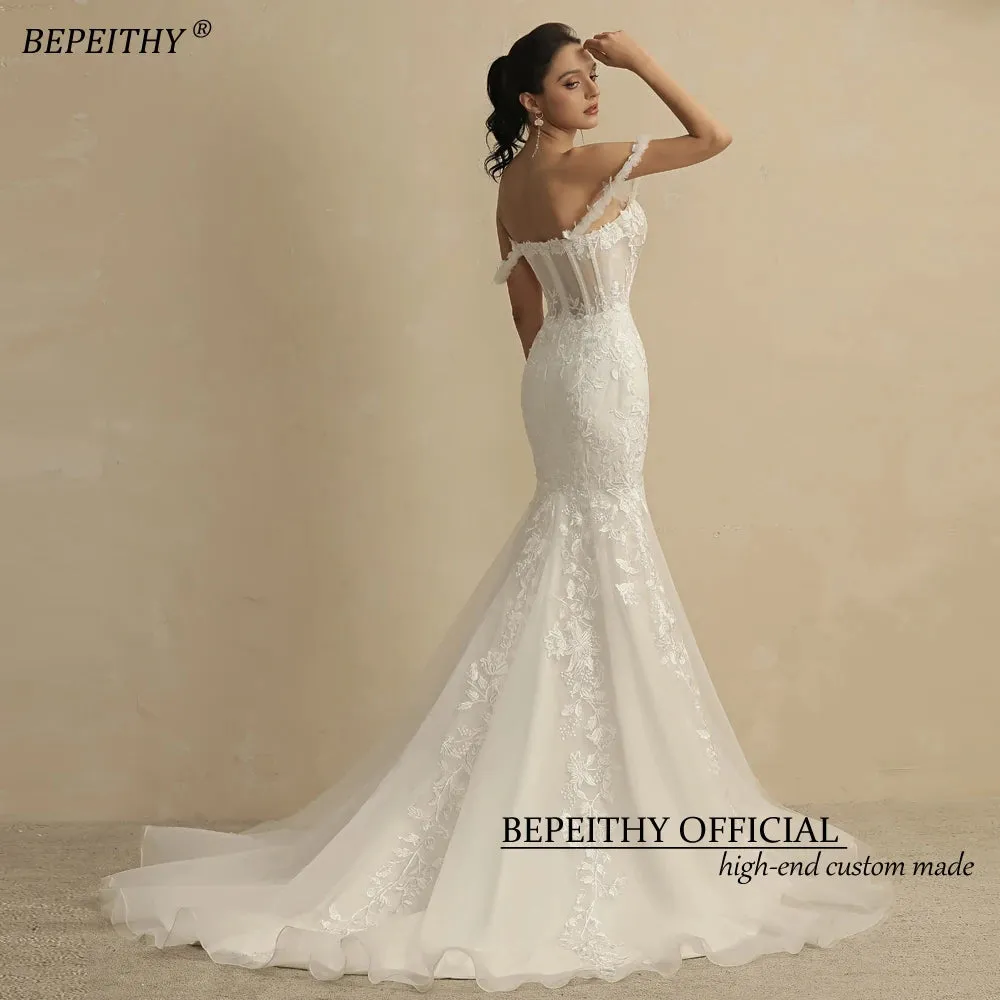 Ivory Wedding Dresses For Women Bride Robe De Mariée Sleeveless