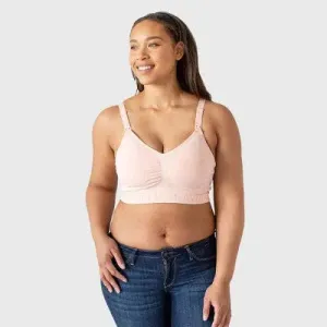 Kindred Bravely Women's Sublime Hands-Free Pumping & Nursing Bra - Heathered Pink XL-Busty
