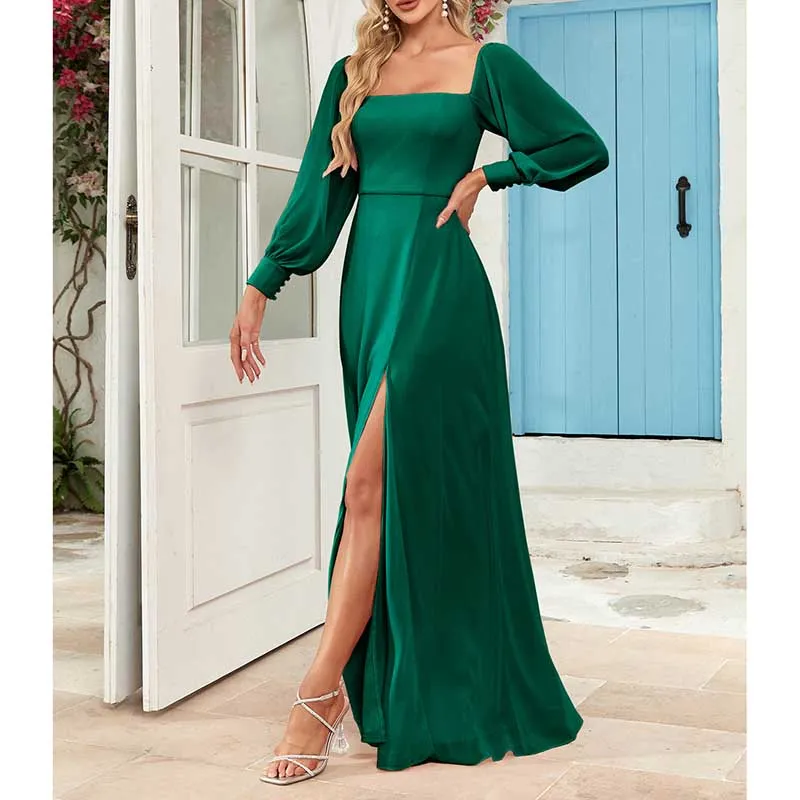 Long Prom Gown Off The Shoulder Evening Dress Chiffon Bridesmaid Dress