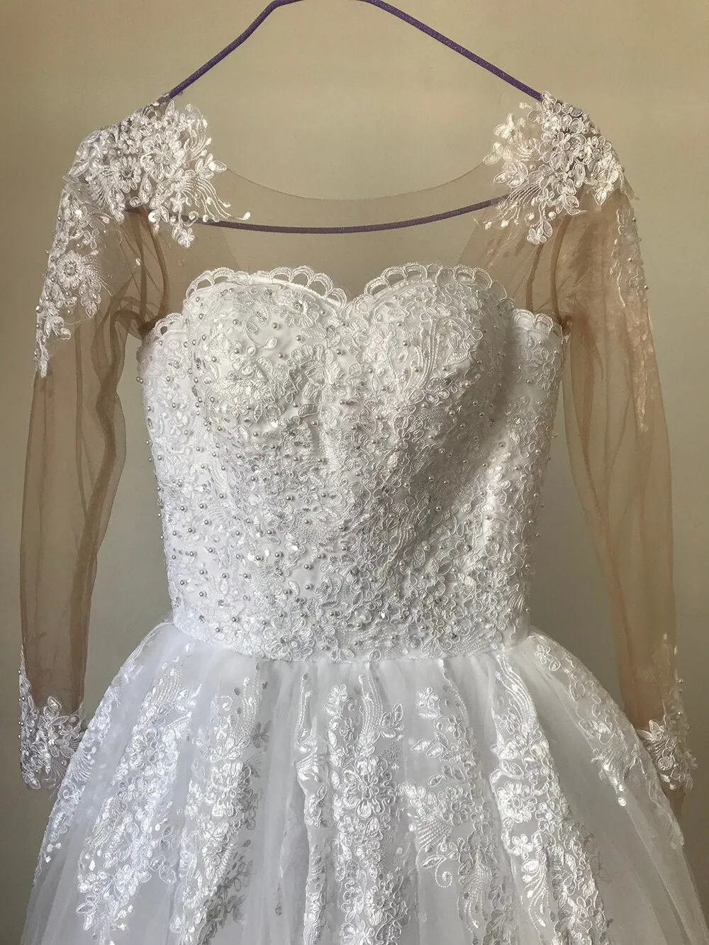 Long Sleeve Vestido De Noiva Lace Gowns Wedding Dresses