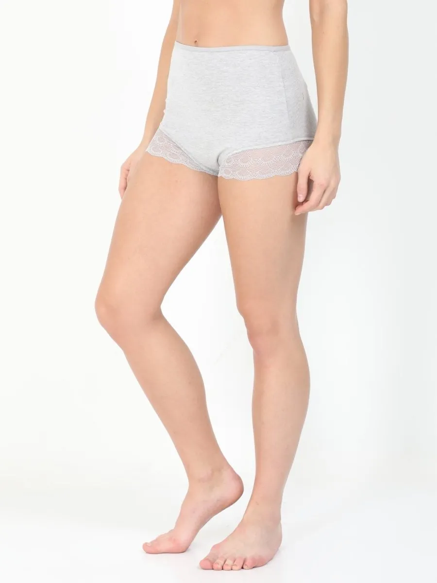 Maternity Over belly High Waist Lace Panty-Gray