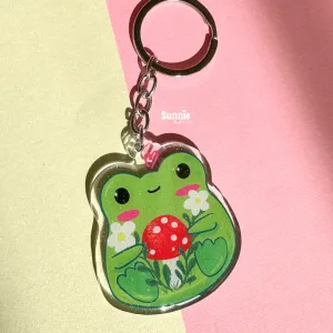 Mushroom Froggie Acrylic Keychain