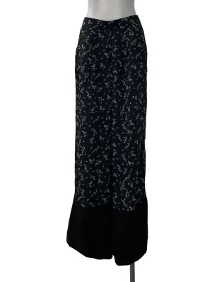 Navy Floral Colourblock Pants