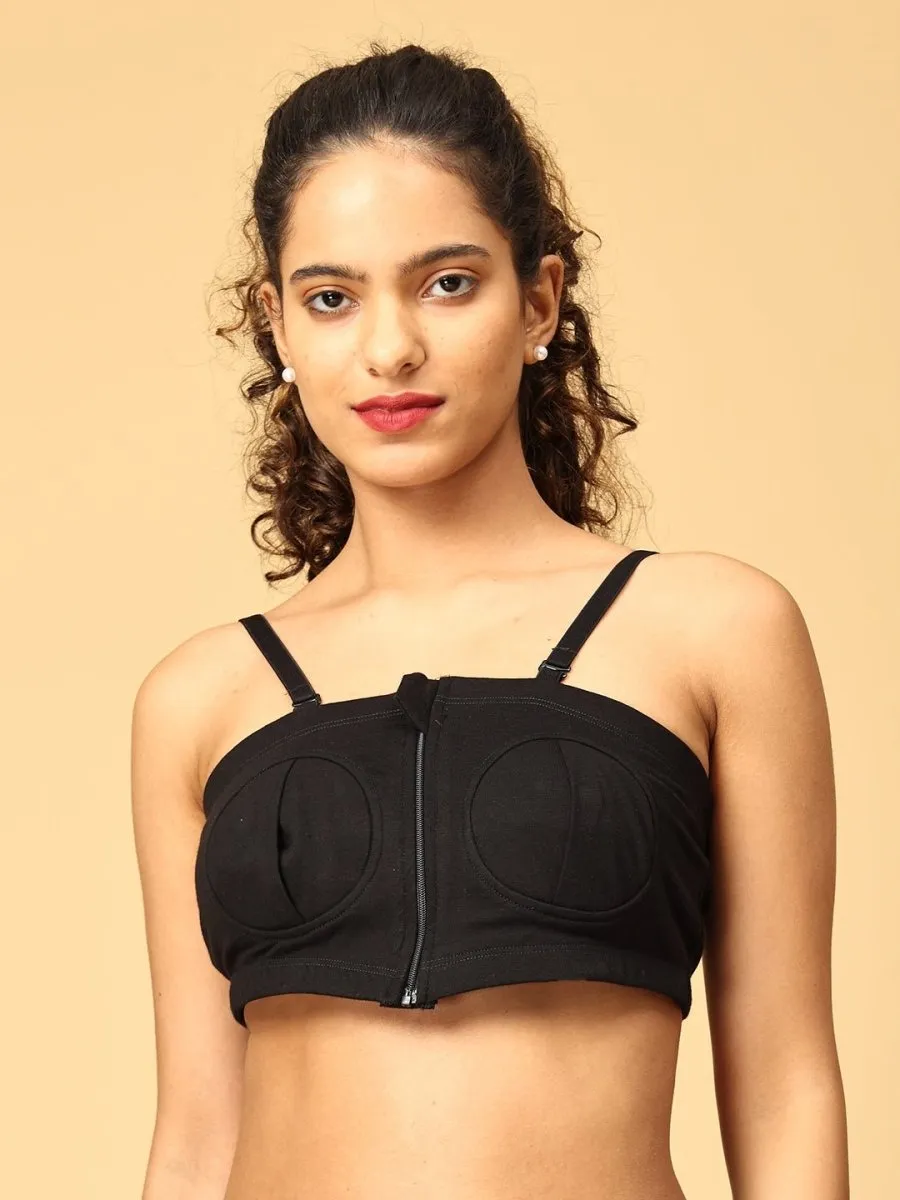 Nursing Pumping Bra Black-Hand Free