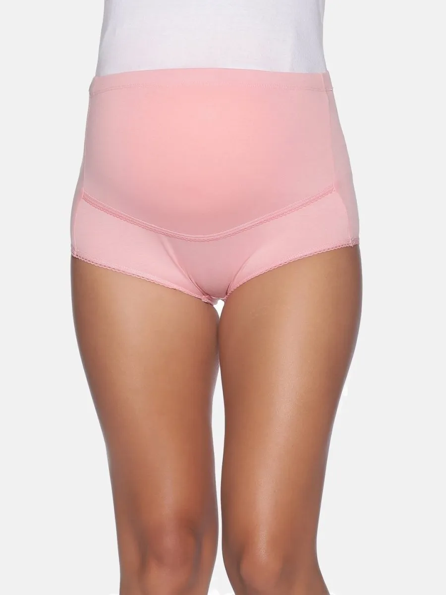 Pink and Grey High Waist Maternity Panty and Front Open Bra