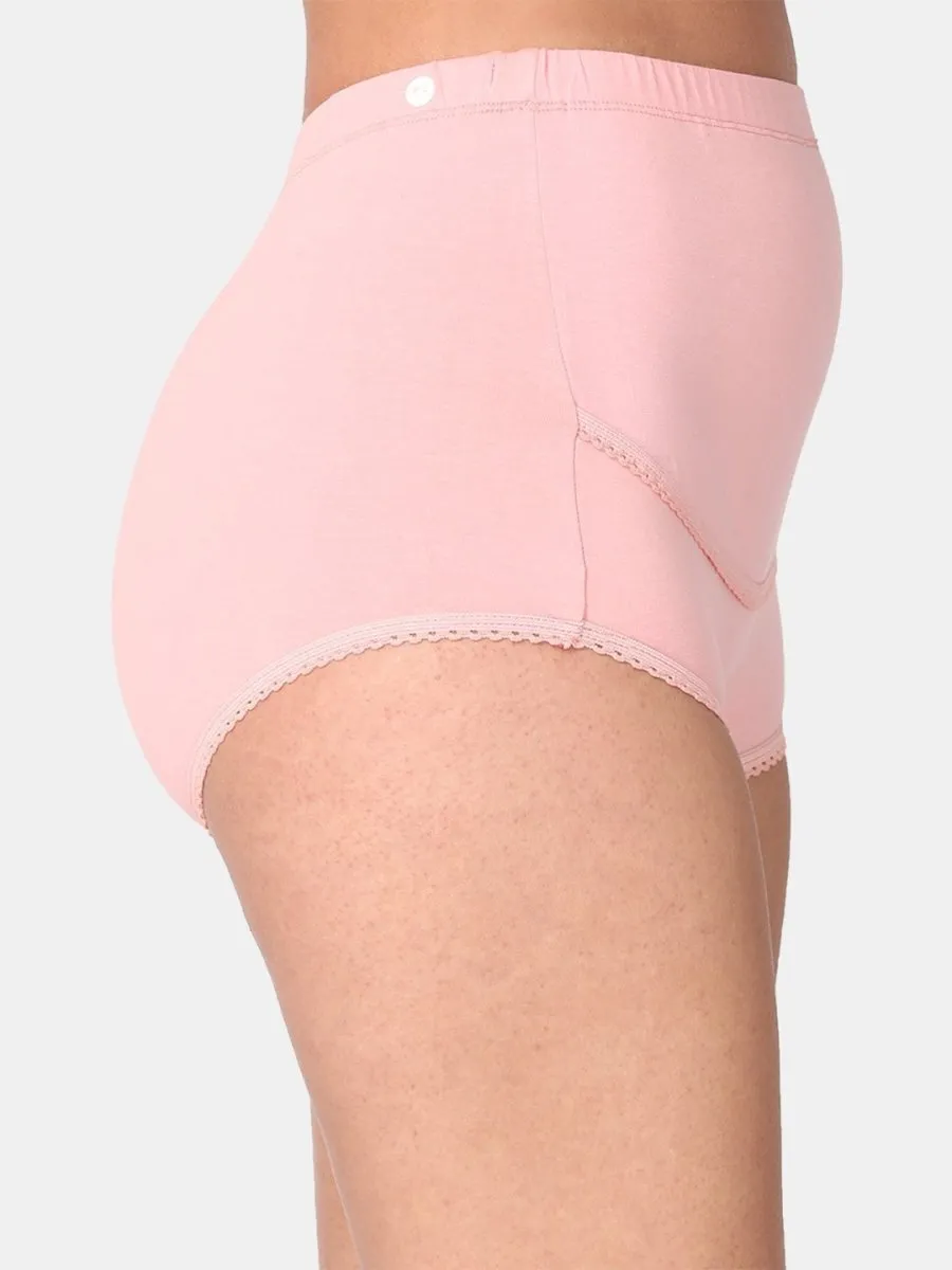 Pink and Grey High Waist Maternity Panty and Front Open Bra
