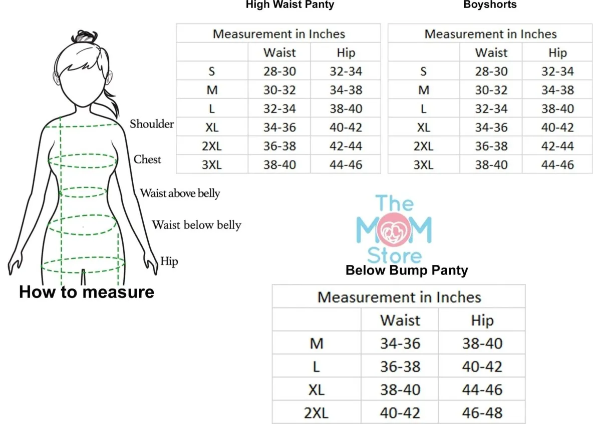 Pink and Grey High Waist Maternity Panty and Front Open Bra