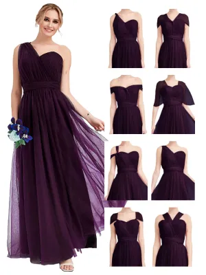 Plum MULTI WAY Sweetheart Tulle Bridesmaid Dress