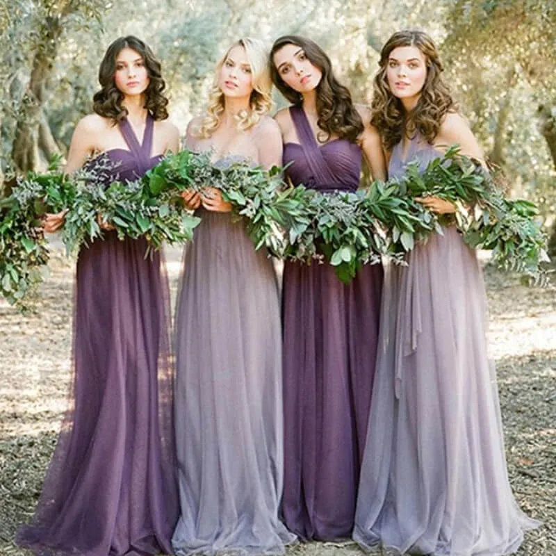 Plum MULTI WAY Sweetheart Tulle Bridesmaid Dress