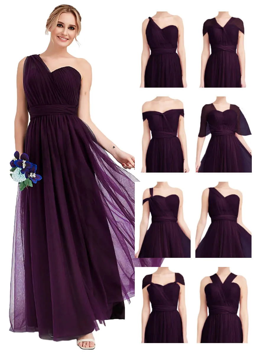 Plum MULTI WAY Sweetheart Tulle Bridesmaid Dress
