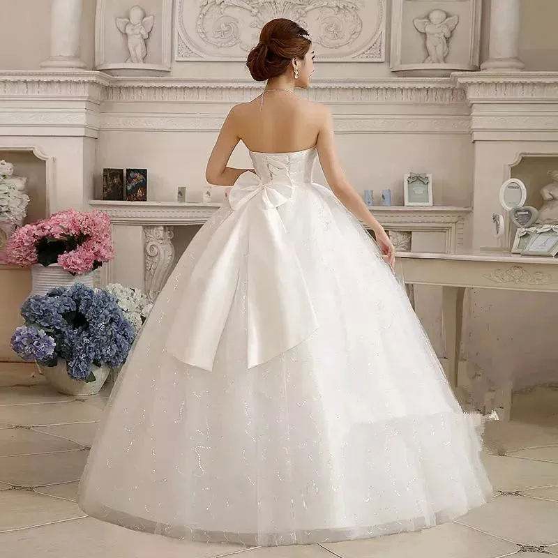 Plus size Sequins Red White Wedding Dresses Bride