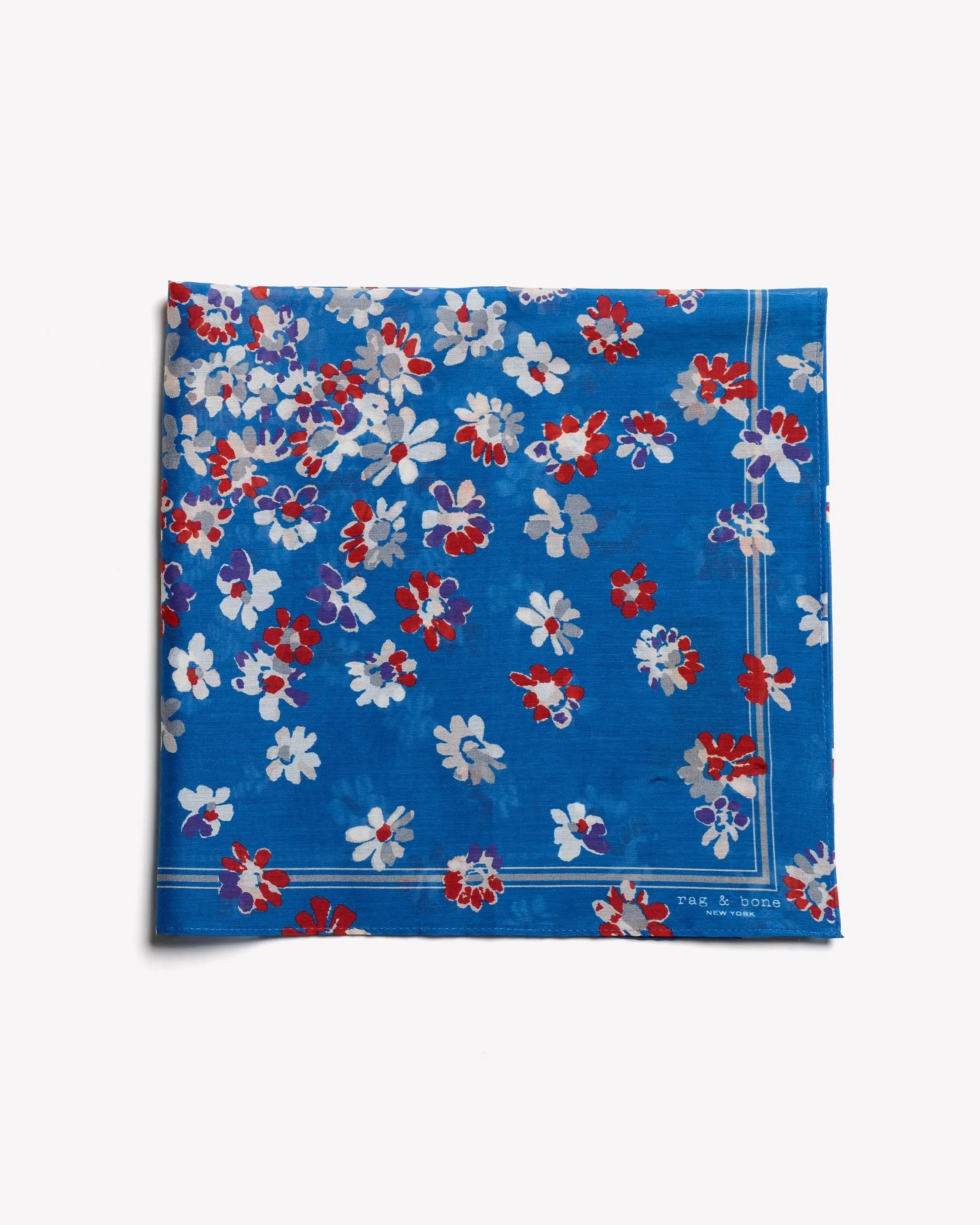 Rag & Bone - Floral Bandana in Cobalt Multi