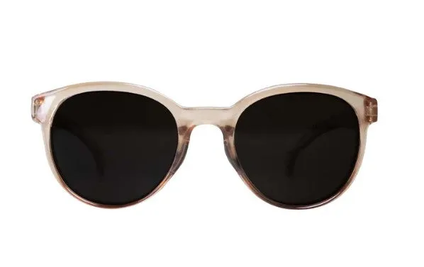 Rheos Womens Wyecreeks Briny Champagne Frames Gunmetal Lens Polarized Sunglasses