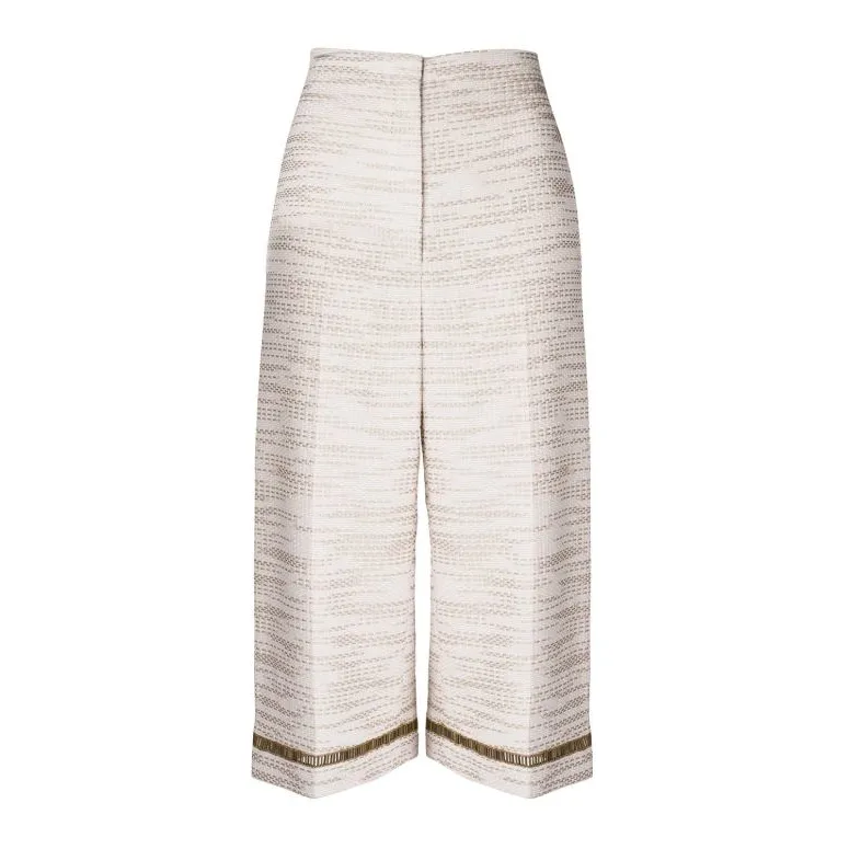 Samia Embroidered Culottes - Gold