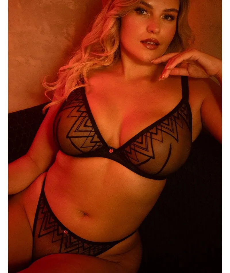 Scantilly Voltage Deep Plunge Bra - Black