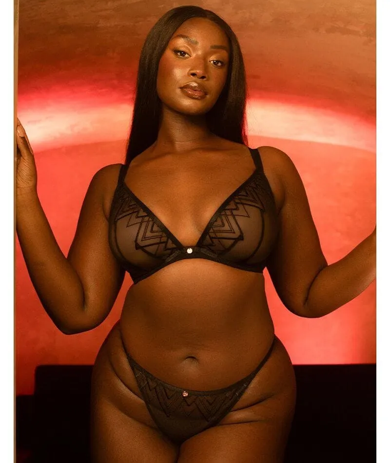 Scantilly Voltage Deep Plunge Bra - Black