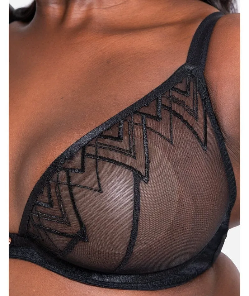 Scantilly Voltage Deep Plunge Bra - Black