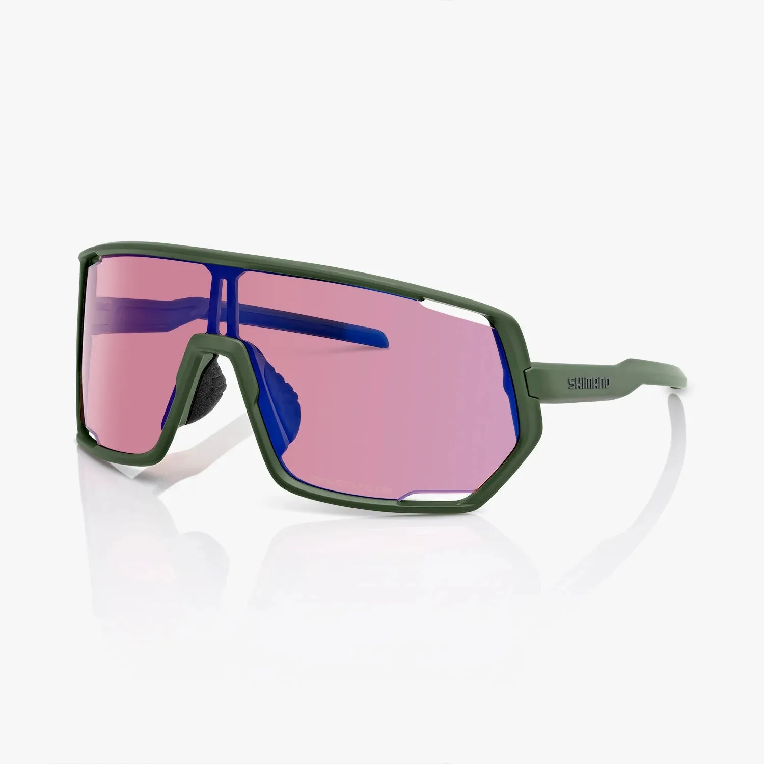 Shimano Technium 2 Sunglasses — Dark Olive Frame / RIDESCAPE Off-Road Lens