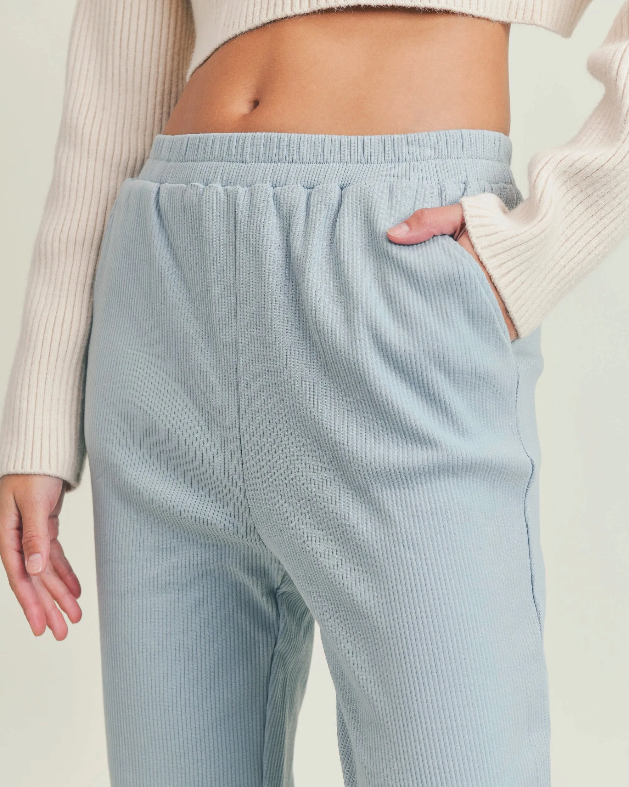 Soft Corduroy Jogger Pants in Blue