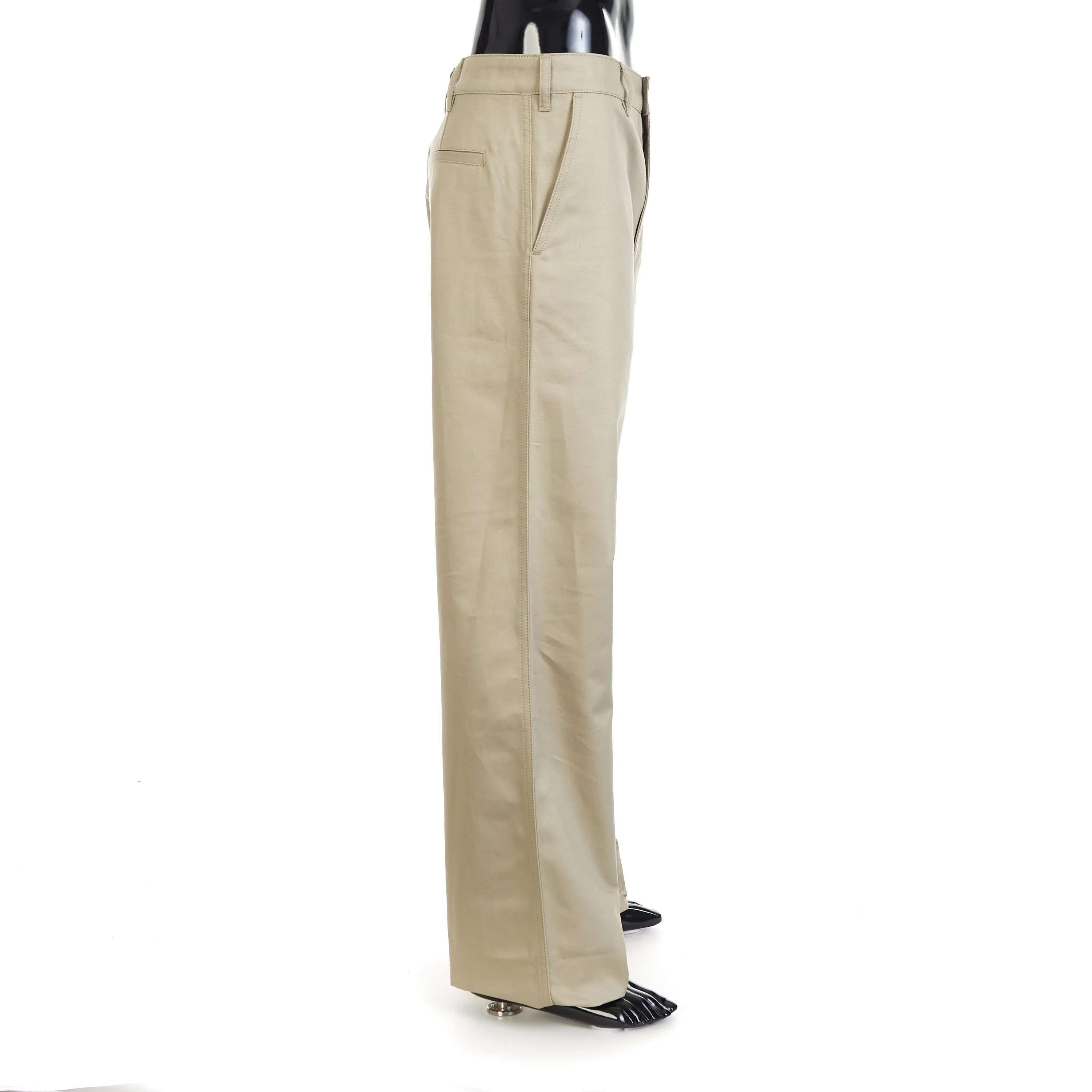 Straight Chinos - Raw Wash Cotton Twill, Mid-Rise