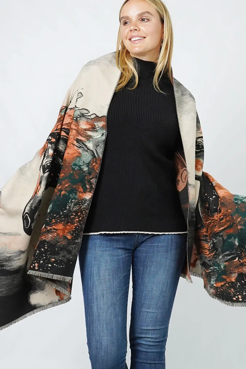 The Mane Attraction Scarf, Orange