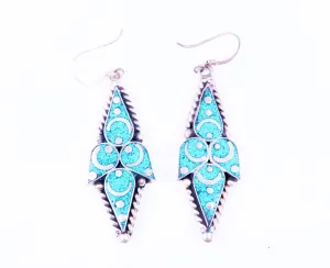 Tibetan Coral Drop Earrings