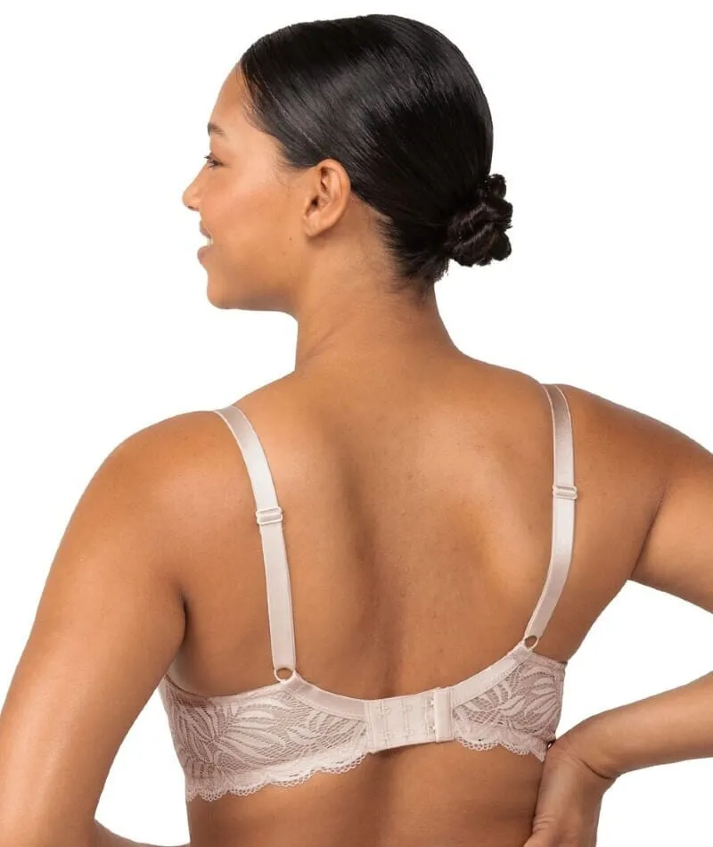 Triumph Essential Lace Underwire Half-Cup Padded Balconette Bra - Nude Pink