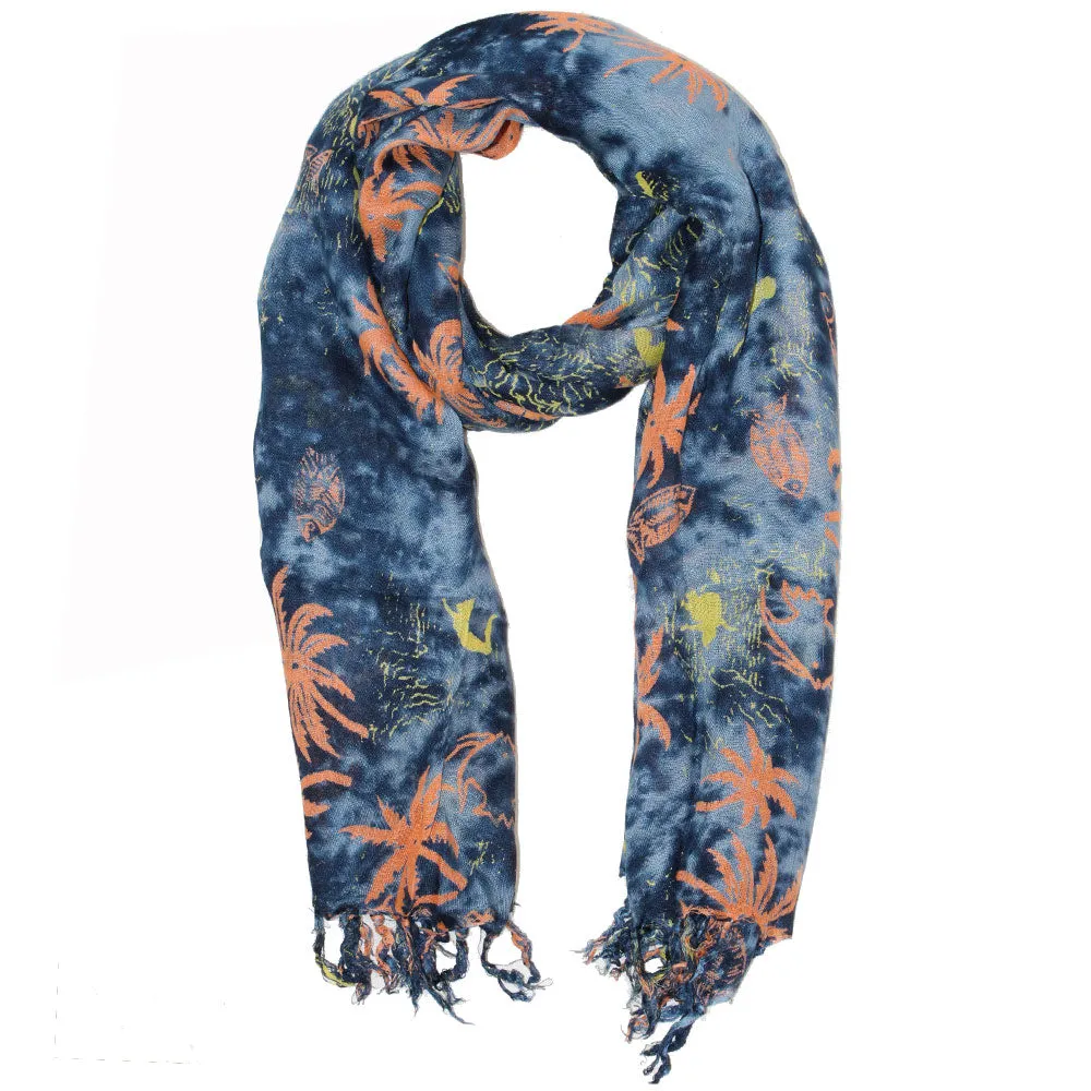 Tropical Island Getaway Print Sarong Wrap