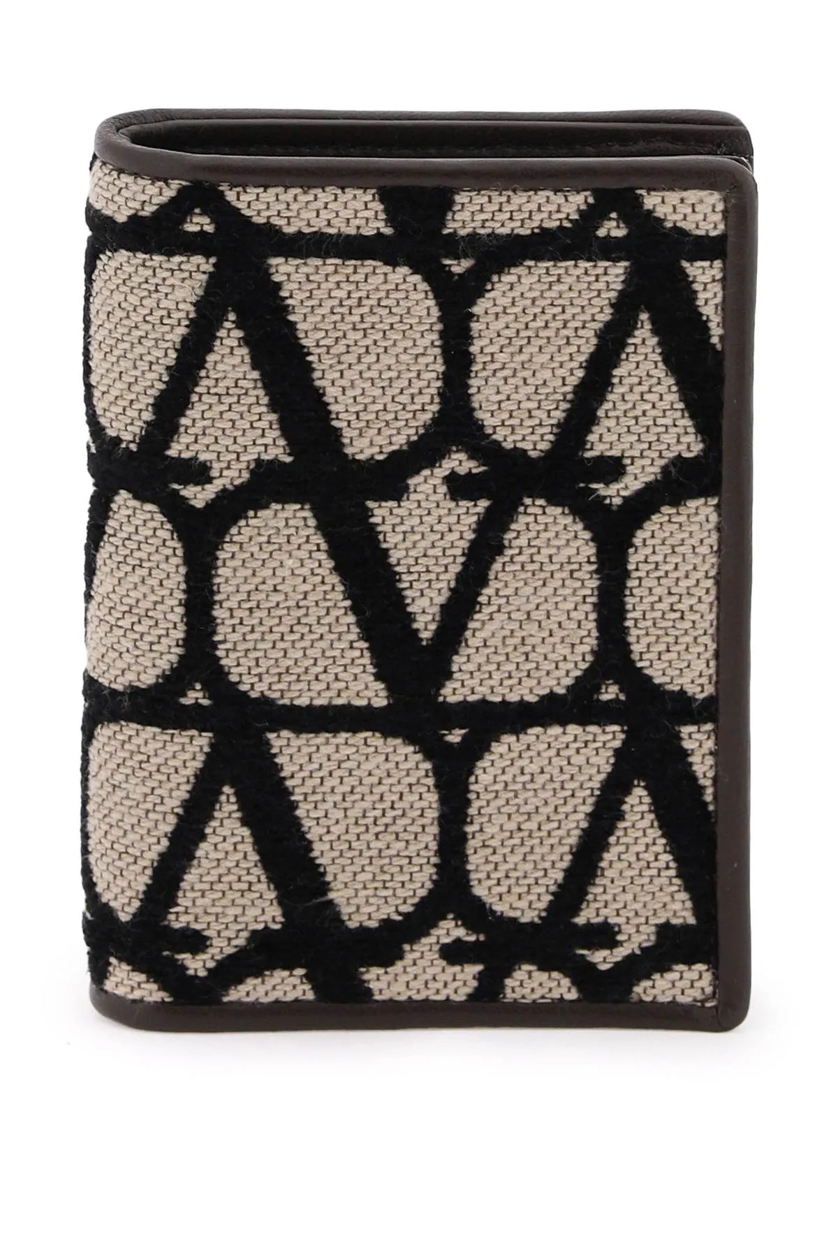 Valentino garavani toile iconographe bi-fold wallet