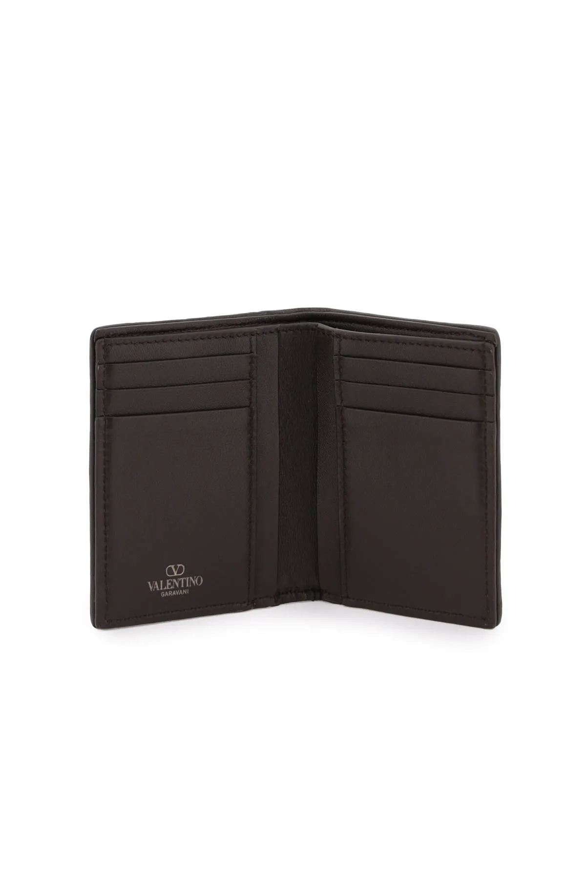 Valentino garavani toile iconographe bi-fold wallet