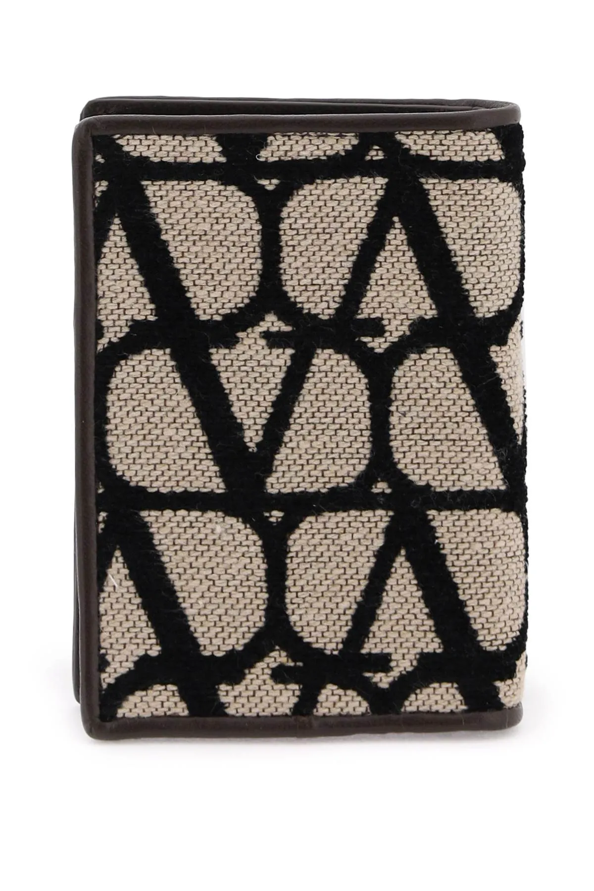 Valentino garavani toile iconographe bi-fold wallet