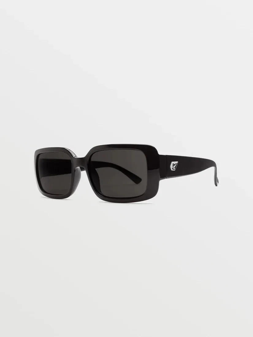 Volcom True Sunglasses Gloss Black/Gray