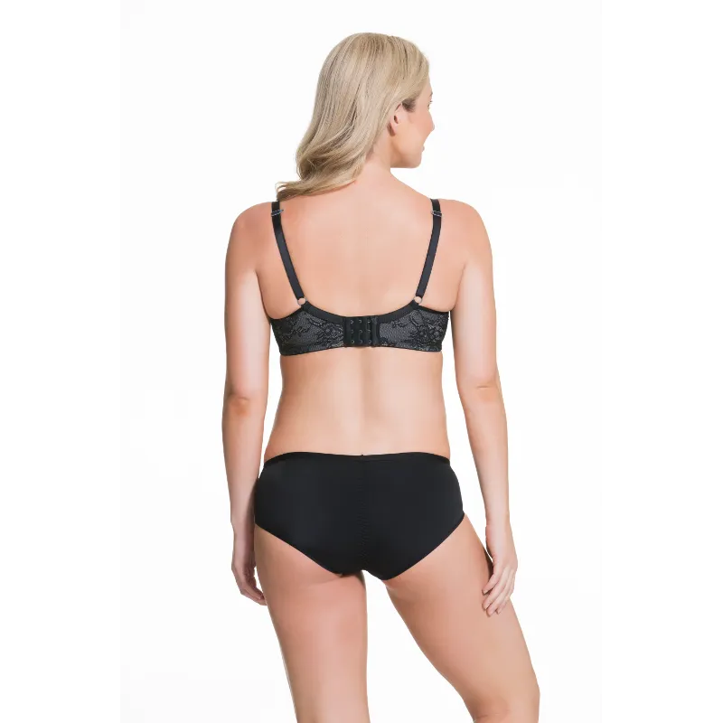 Waffles Flexi Wire Contour Nursing Bra Black - Cake