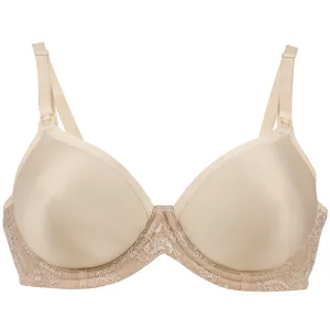 Waffles Flexi Wire Contour Nursing Bra Nude - Cake