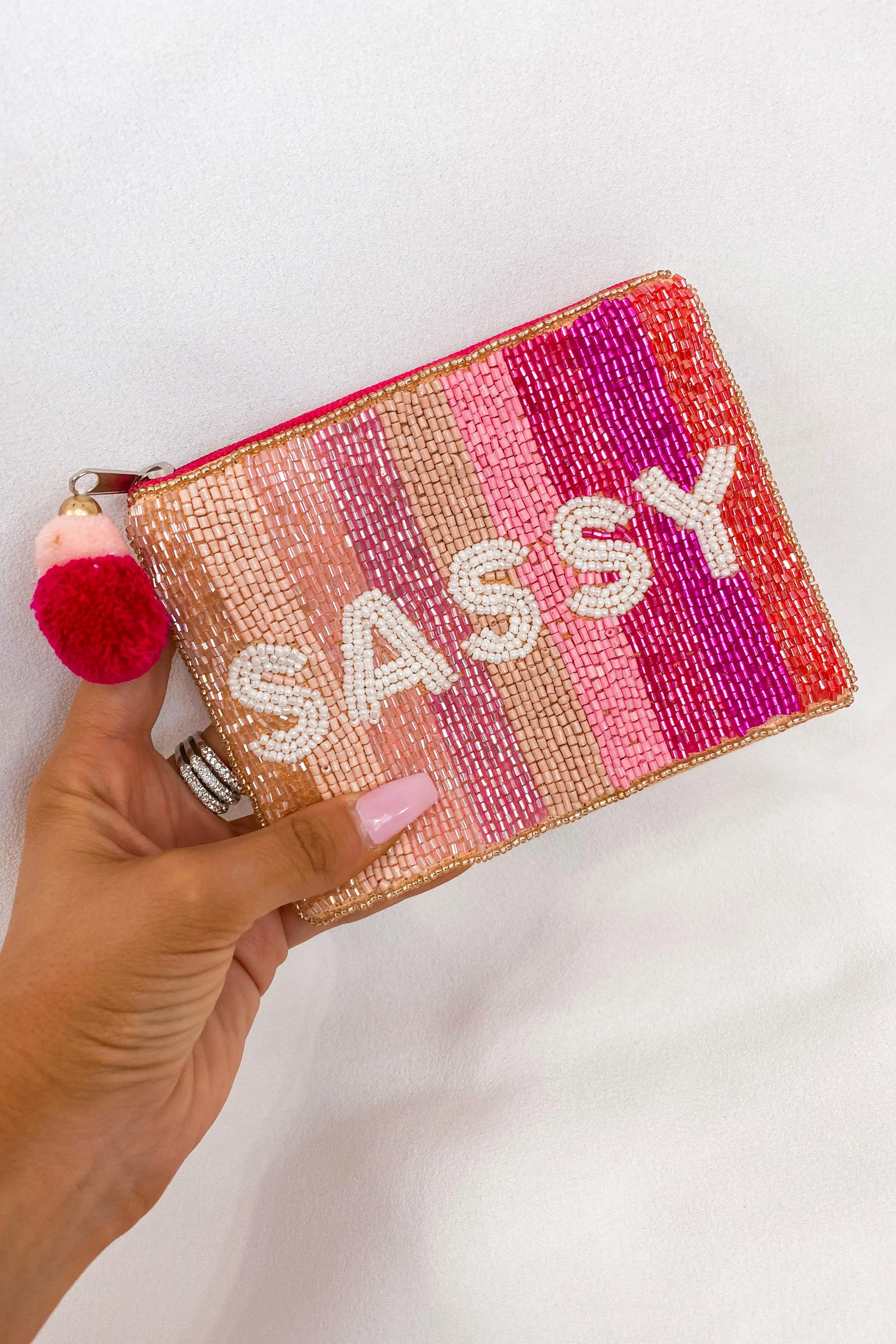 Wanderlust Beaded Mini Pouch