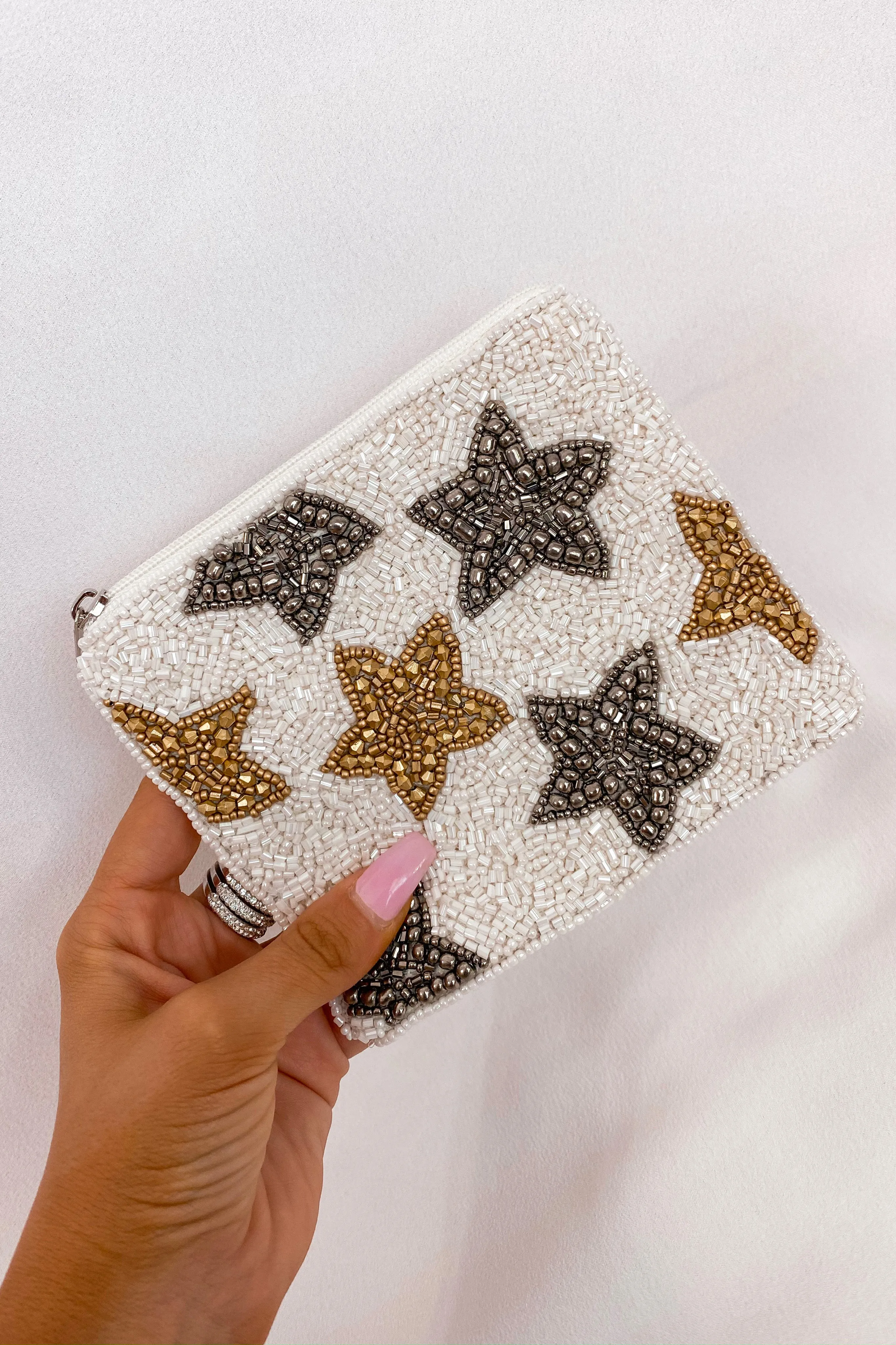 Wanderlust Beaded Mini Pouch