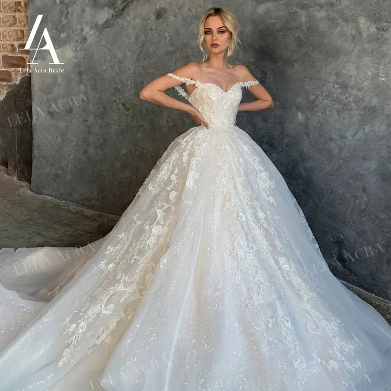 Wedding Dress Appliques Ball Gown Court Train Bridal Dresses