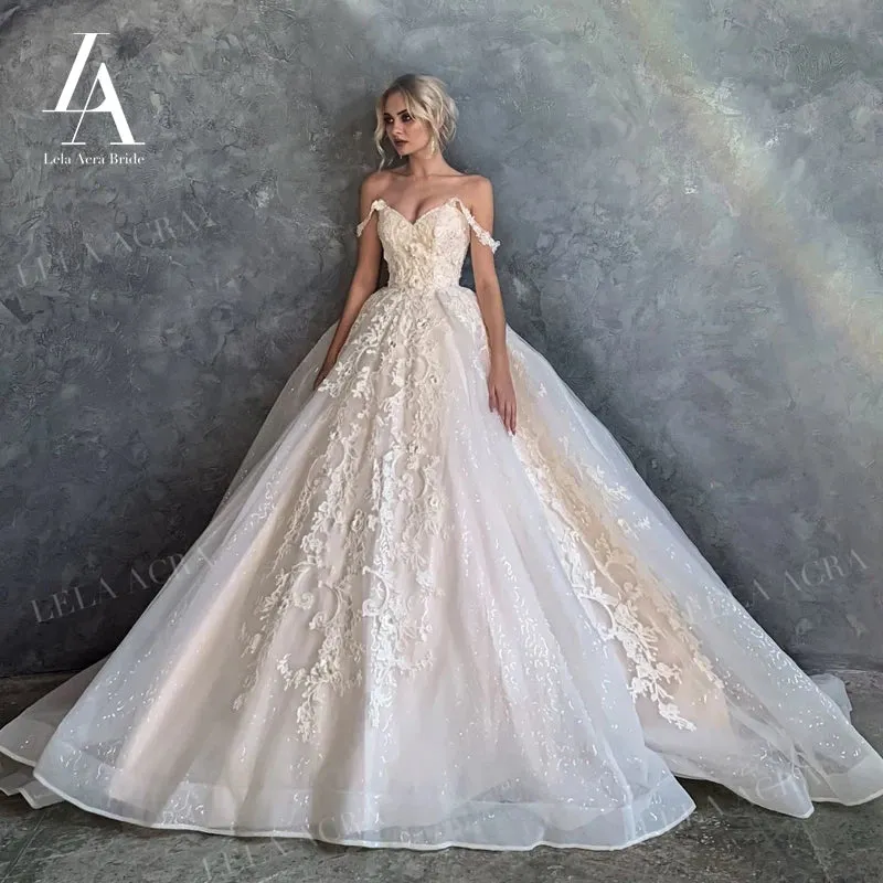 Wedding Dress Appliques Ball Gown Court Train Bridal Dresses