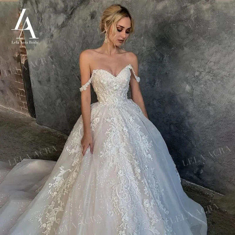 Wedding Dress Appliques Ball Gown Court Train Bridal Dresses
