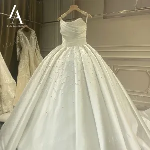 Wedding Dresses for women Sleeveless Court Train Princess Bride Gowns