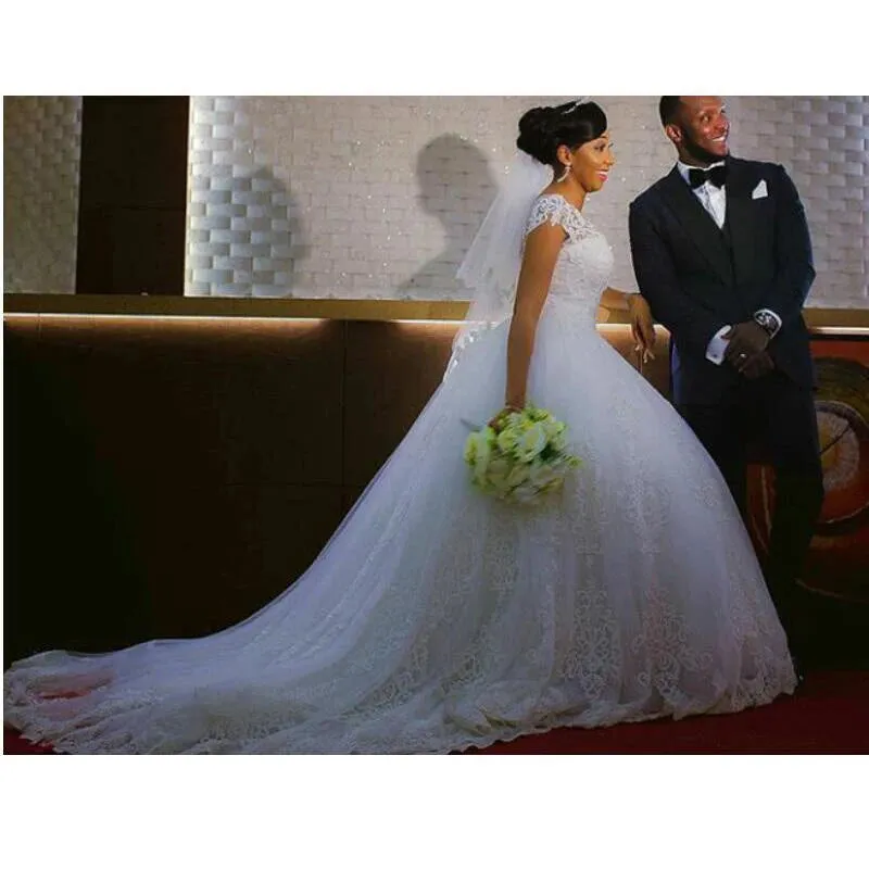 Wedding Guest Dresses: Lace Applique Embroidery Corset Mopping Length Bridal Color