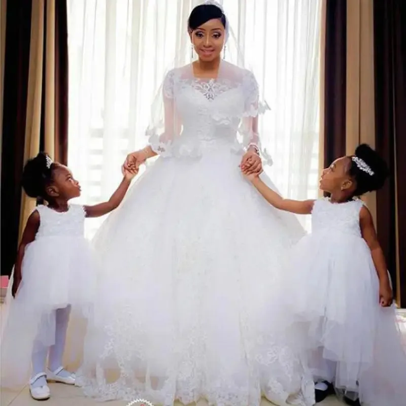 Wedding Guest Dresses: Lace Applique Embroidery Corset Mopping Length Bridal Color