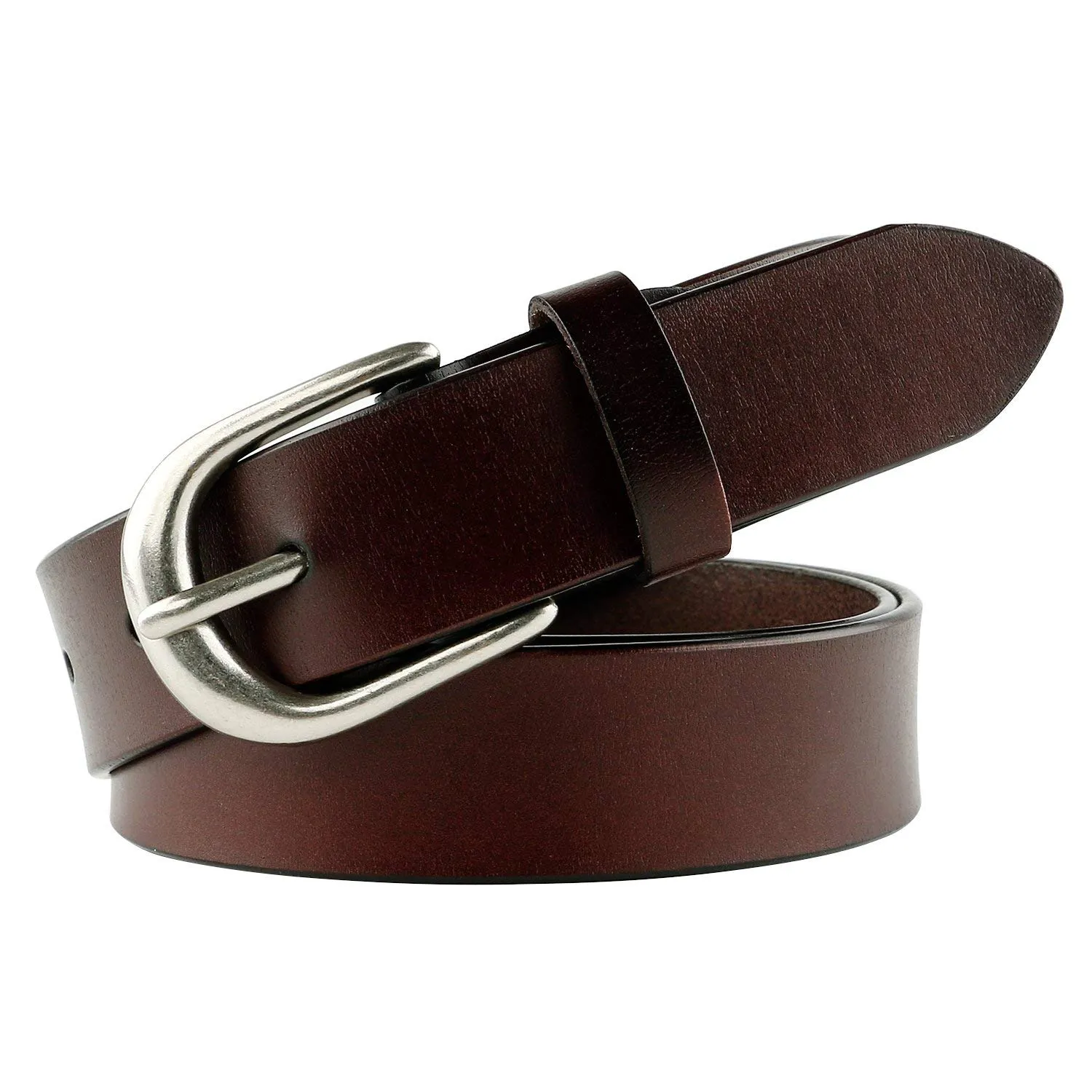 Women Leather Belt for Jeans Pants Plus Size Western Design Belt Alloy Buckle