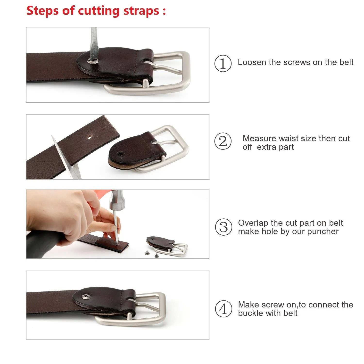 Women Leather Belt for Jeans Pants Plus Size Western Design Belt Alloy Buckle