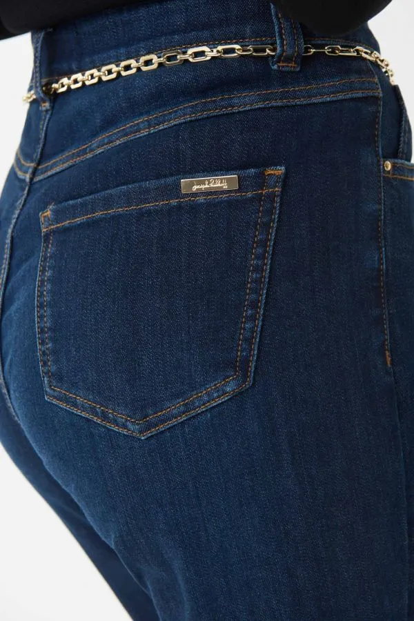 Women's Joseph Ribkoff | Chic 5 Pocket Jean with Chain Belt | Indigo