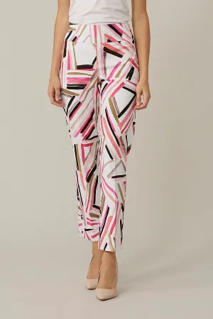 Women's Joseph Ribkoff | Cropped Abstract Print Pants | Vanilla Multi