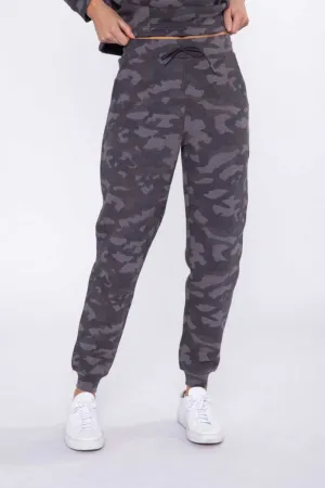 Women's Mono B | Swoop Back Camo Joggers | Grey Camo