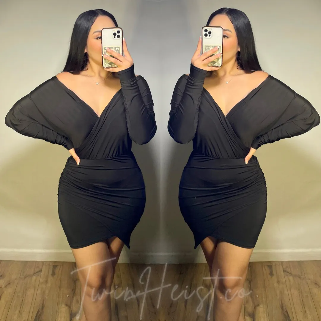 Wrap Me In Black Dress